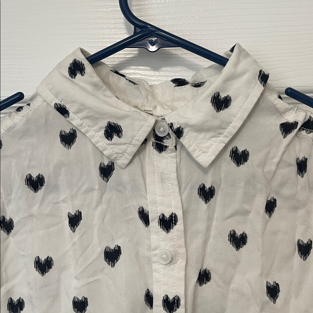 beachlunchlounge White and Black Heart High Low Skirt - Picture 3 of 10